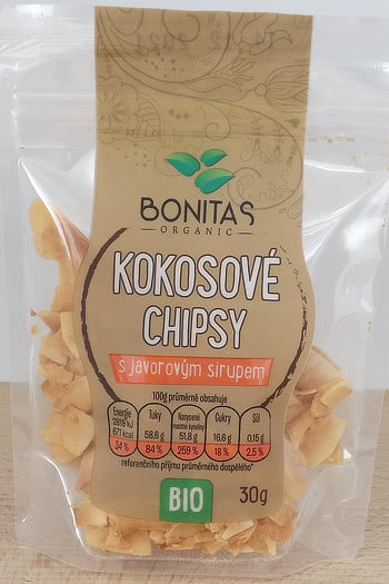 BIO kokosové chipsy s javorovým sirupem BONITAS