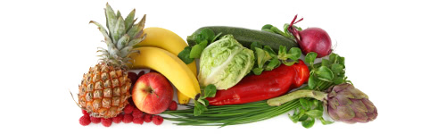 potravinová pyramida - zelenina a ovoce