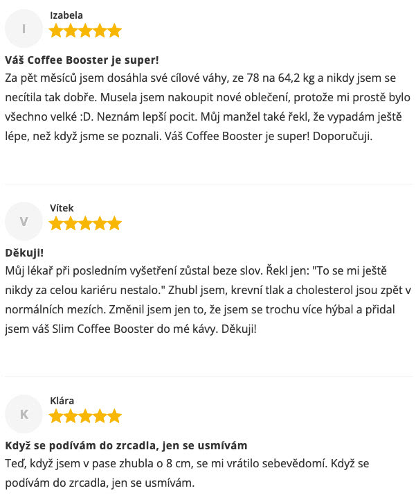 recenze na slim coffee booster golden tree